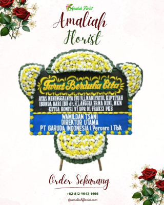 Papan Bunga Duka di Candi Laras Utara