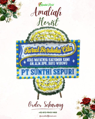 Papan Bunga Duka di Candi Laras Utara